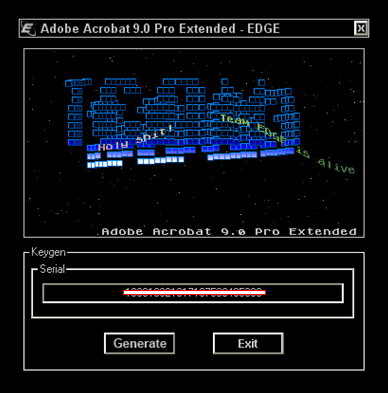 Adobe Acrobat 9 Pro serial number keygen